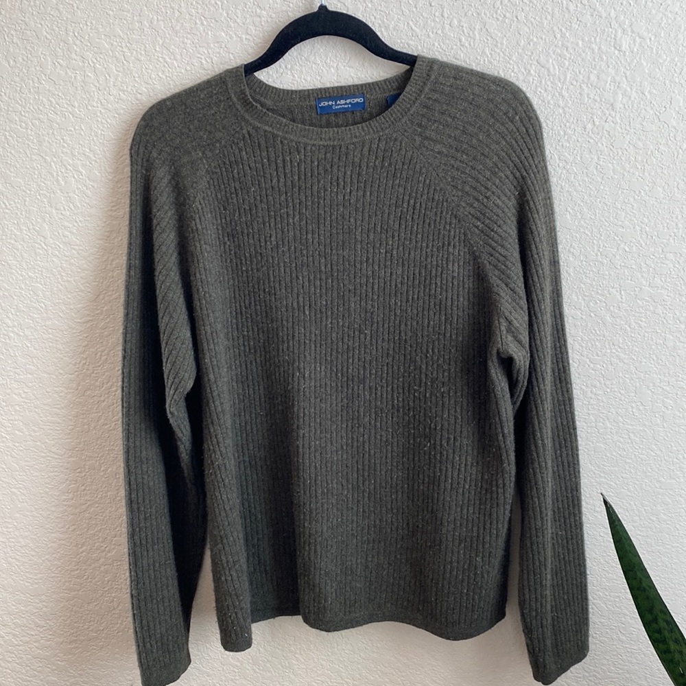 John Ashford Green Cashmere Sweater